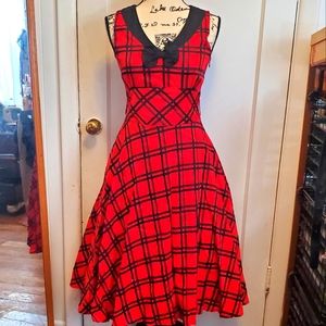 EUC Voodoo Vixen Plaid Swing Dress
